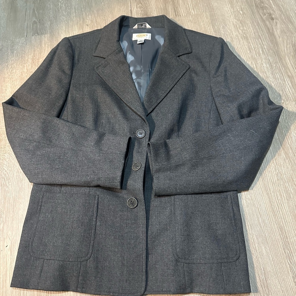 Vintage Talbots Wool Charcoal Women's 12P Blazer